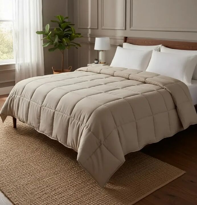 Acolchado Queen Piero Edredon Home Dreamer Almendra/Beige - Vista 4