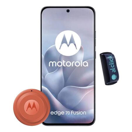 Combo Celular Motorola Moto Edge 70 Fusion 256/8GB NFC Celeste + Localizador Moto TAG 2 GPS