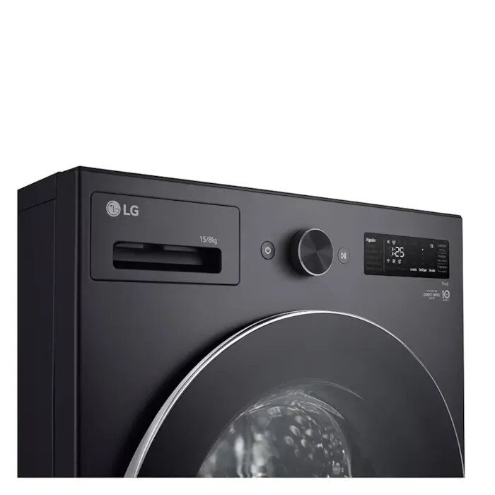 Lavasecarropas LG Inverter 15KG / 8KG Grafito WD15EGNTSPG - Vista 3