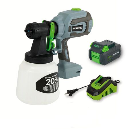 Combo Pistola Pulverizadora + Batería 4ah + Cargador WORKPRO