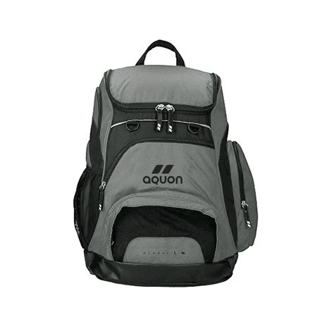 Mochila De Natación Aquon Global 35 Litros Lisas Gris Negro