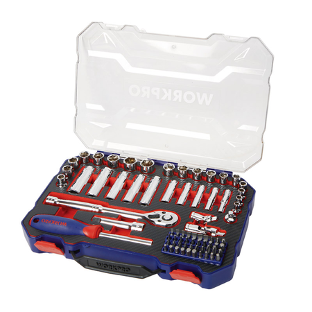 Set Bocallaves Workpro 75 Piezas Criquet 3/8 + Estuche