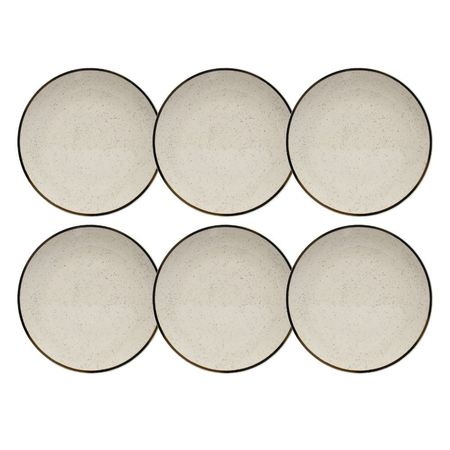 Set x 6 platos playos Unni brisa ceramica Oxford