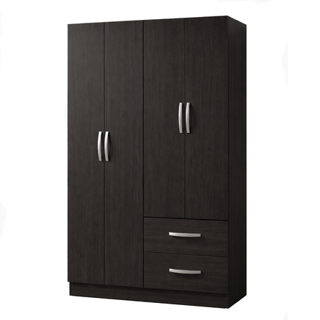 Ropero Placard 4 Puertas y 2 Cajones Ebano Maximo Family