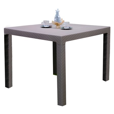 Mesa Símil Ratan Capuchino Fidji 90 Cm