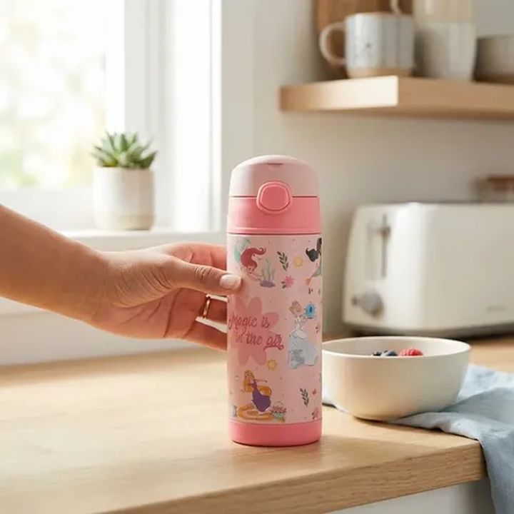 Botella Infantil 300ml Princesas Clandy Dpr8359 Rosa - Vista 5