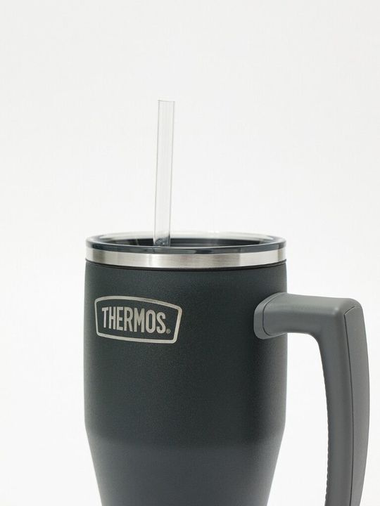 Thermos Classic Vaso Térmico 850ml gris con asa y sorbete - Vista 4