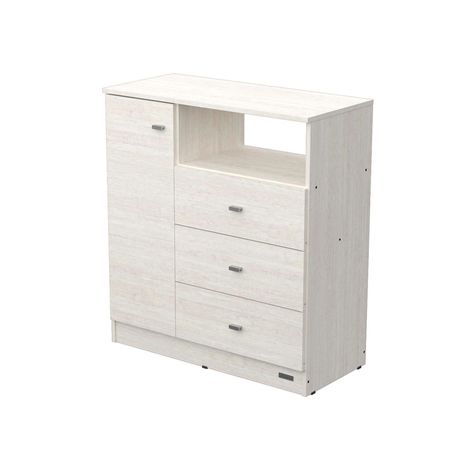 CÓMODA MOSCONI 1 PUERTA 3 CAJONES ESTANTE DAKAR ZERO MELAMINA 56856 COLOR VENEZIA