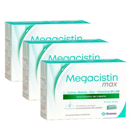 Megacistin Max Anticaida Fortalecedor Cabello X90 (3x30) Com