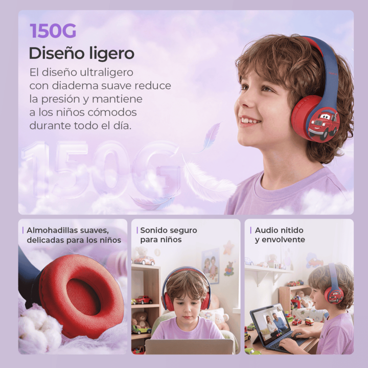 Auricular Infantil Havit Luz Rgb Y Microfono - Vista 8
