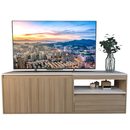 Rack Tv Mueble Para Tv Tables 4027 154cm Coco Bolo Blanco