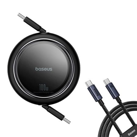 Mini Cable de Carga Retráctil Baseus Tipo-C 1M 100W