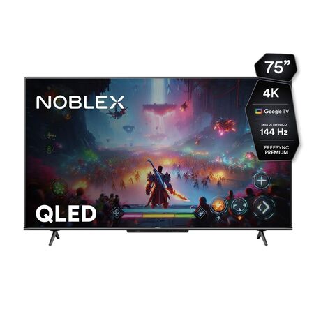 SMART TV NOBLEX 75 PULGADAS QLED 4K UHD BLACK SERIES DQ75X9600 GOOGLE TV NEGRO