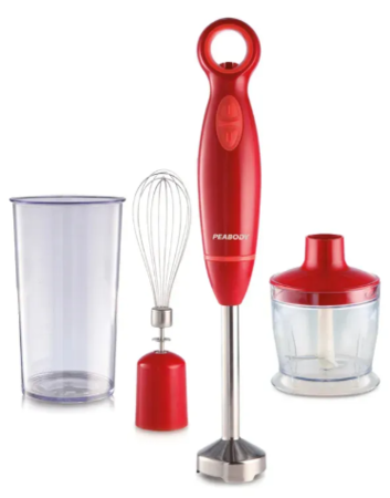 Licuadora De Mano Mixer Peabody Pe-lma323r 600w Roja 2 Vel. Color Rojo