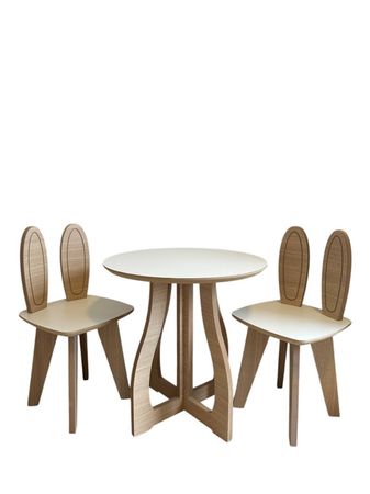 Combo Kids Roma Conejo Color Blanco Y Roble