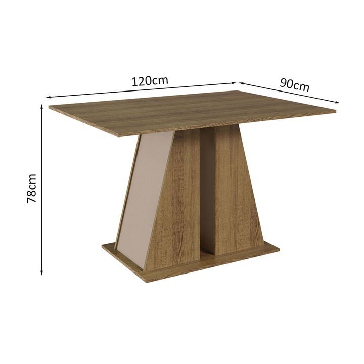 Mesa De Comedor Rectangular Madesa 4 Puestos - Vista 5