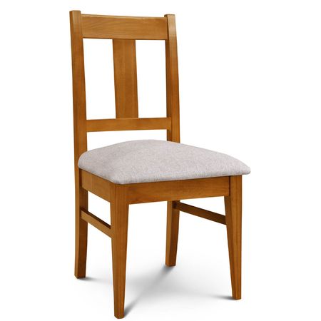 Silla de Comedor Euro lustre Miel Tapizado Shot Latte Espacity