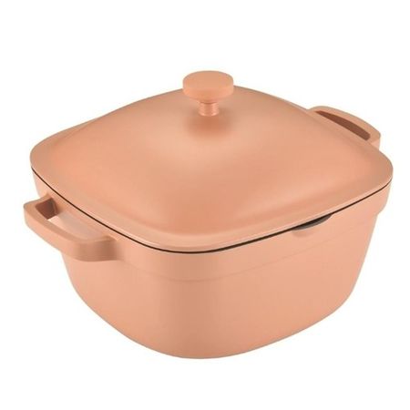 Cacerola Antiadherente Carol 24cm de Aluminio Fundido Terracota