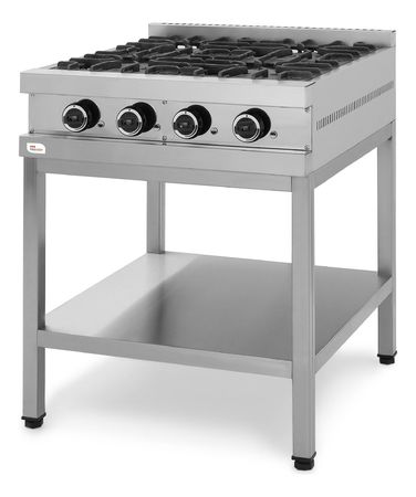 Anafe A Gas 4 Hornallas Con Base Acero Inox. H320 Soulheat