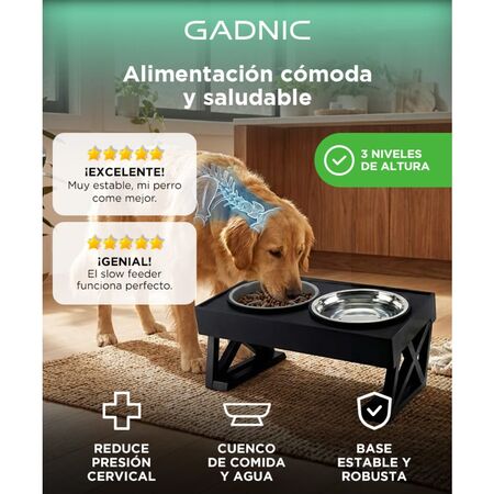 Cuenco Elevado Mueble para Mascotas Gadnic PET09 Platitos de Agua y Comida