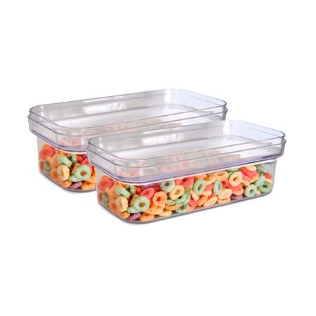 2 Contenedores Col Vision 3d Bajo 700ml Transparente- Colombraro
