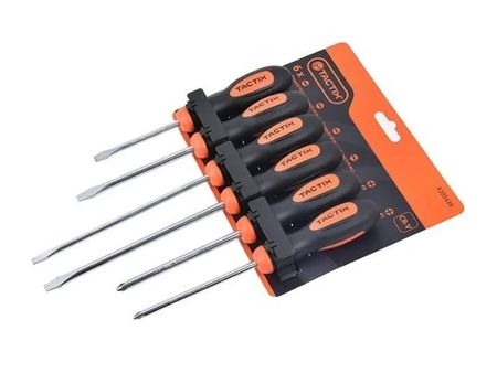 Juego de destornilladores x 6 pzs Tactix ( Tx205439)