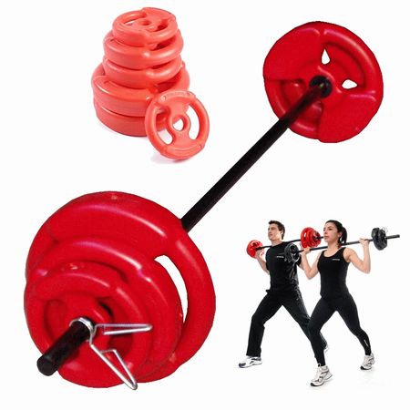 KIT BODY PUMP 17 KGS DISCOS BARRA CON TOPES