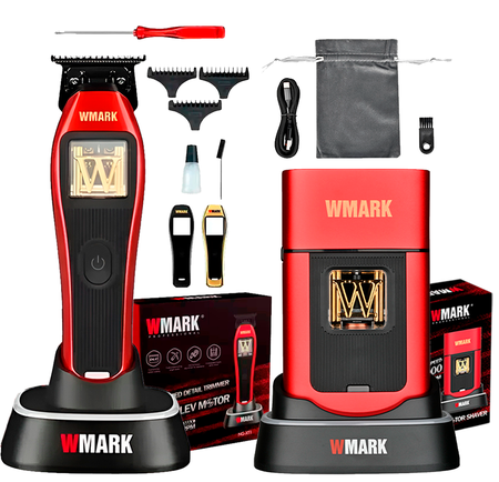 Kit Wmark Trimmer Con 2 Cubiertas Extras + Shaver 10000 Rpm