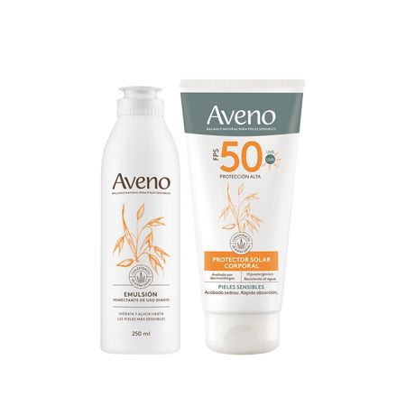 Aveno Set Emulsion Humectante 250ml + Solar Corporal Fps50