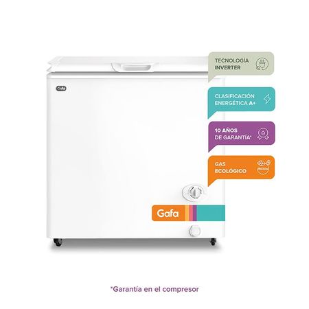 Freezer Gafa 205 Litros  Blanco Inverter