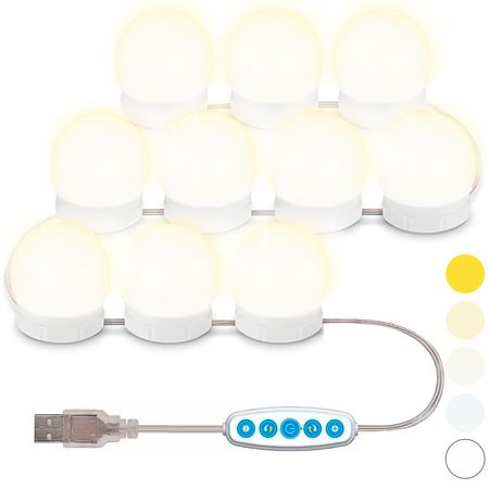 Kit de 10 Luces Led Para Espejo Gadnic Z1300 Maquillaje Makeup Usb