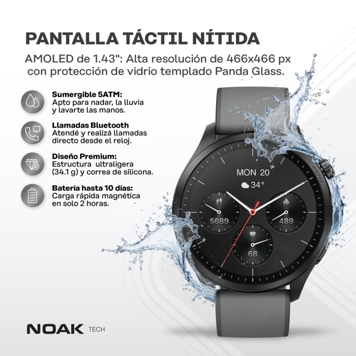 Smartwatch Noak S1 Ultra DUAL GPS 1.43" Amoled 5ATM - Vista 2