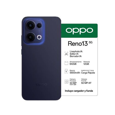 Telefono Celular Oppo Reno 13 5G 12GB 512GB Blue Con Funda y Cargador 110010235774