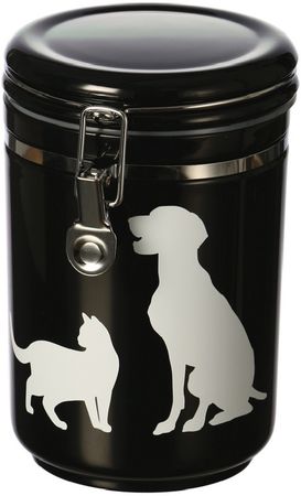 Contenedor Canister Para Mascotas Perros Y Gatos Black (11797)