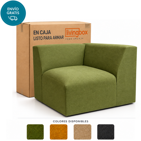 Modulo esquinero Living Box Gallagher. Amplia tu sillon.