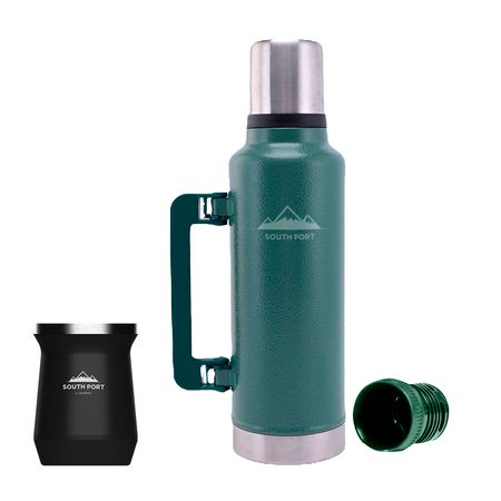 Kit de Termo Verde de 1.3L South Port con Mate Negro de Acero Inoxidable 