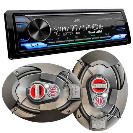 Stereo Bluetooth Jvc 380bts Parlantes Bomber 6x9 Pulgadas