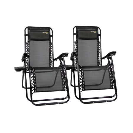 Reposera Plegable X2 Branx Gravedad Cero Con Mesa Auxiliar