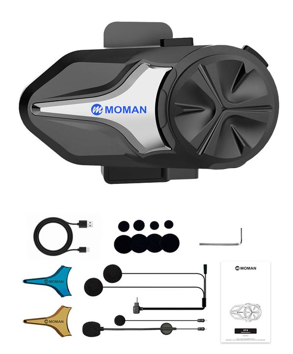 Intercomunicador Moto Moman CP-X Cancelacion de ruido Activo 2000mts rango 24 Personas - Vista 7