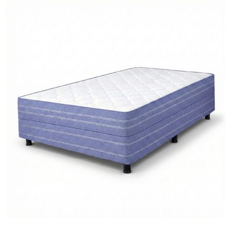 Conjunto Sommier y Colchón Elite Everest 1 Plaza (80x190 cm) - Espuma Alta Densidad