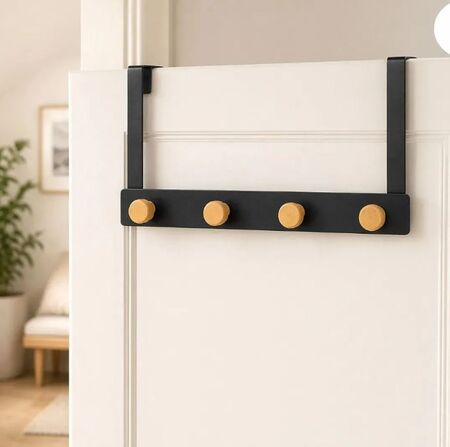 Perchero colgante SOBRE PUERTA 4 ganchos