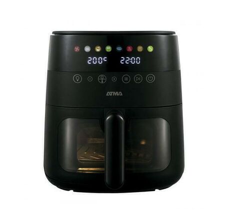 Freidora de aire Negra 8L con visor Atma fr248abp