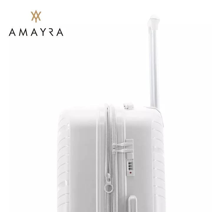 Set De Valijas Amayra X3 20” 24” 28” PP Blanco Rígidas 360° - Vista 5