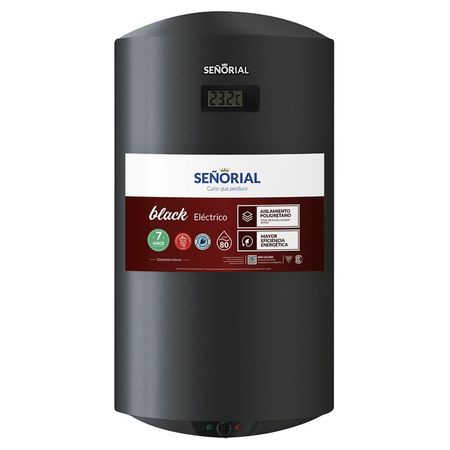 Termotanque Eléctrico Señorial Black 80L Negro Protección Anticorrosiva