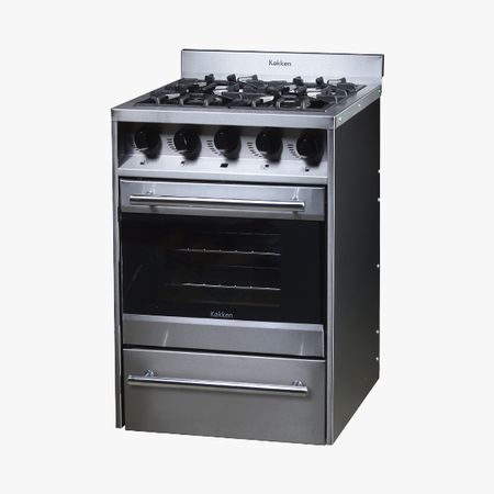 Cocina Industrial Kokken puerta de vidrio y parrilla 60CM - Cocina a Gas