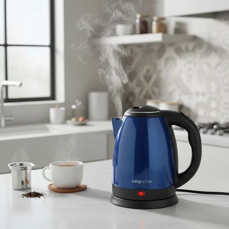 Pava Jarra Electrica Kanji Kjh-pe15002m.bl Azul Inox 1,8lts Azul