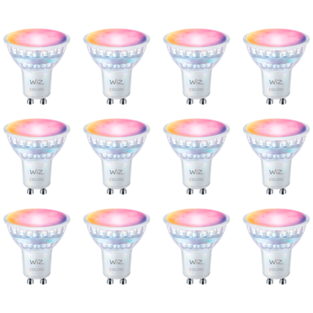 Pack X12 Lampara Smart Led Dicroica Wifi Color 4.7w Wiz Gu10