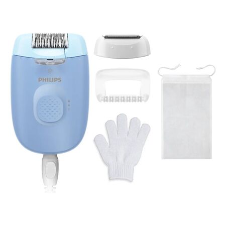 Depiladora Philips Bre247/00 Con Cable Rasuradora Celeste
