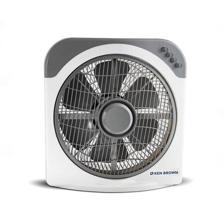 VENTILADOR TURBO KEN BROWN KB-12N 12 PULGADAS GIRATORIO 40W BLANCO GRIS
