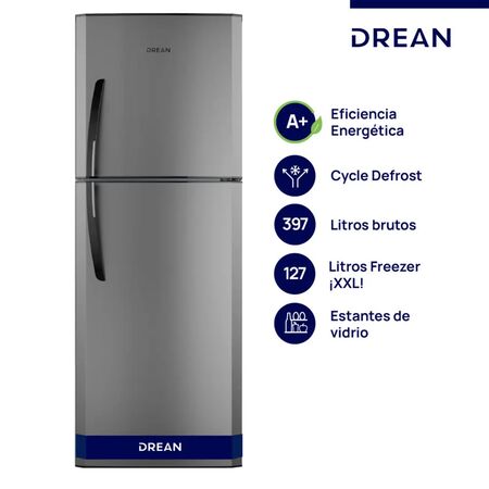 Heladera con Freezer Drean 397L Gris HDR400F30E